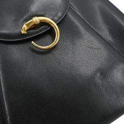 Pre Owned حقيبة يد بانثير جلد سوداء من كارتييه