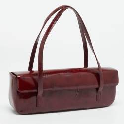 Pre Owned حقيبة كتف كارتييه عيد سعيد كابوشون جلد براءات اختراع أحمر