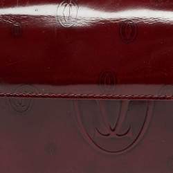 Pre Owned حقيبة كتف كارتييه عيد سعيد كابوشون جلد براءات اختراع أحمر