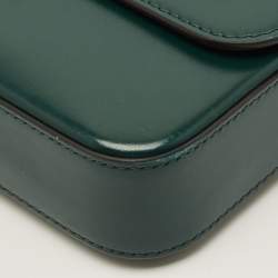 مملوكة مسبقًا Cartier Double C de Cartier Green Leather Shoulder Bag