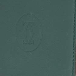 Pre Owned Cartier Must de Cartier Green Leather Card Holder