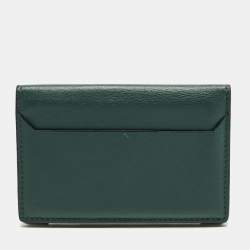 Pre Owned Cartier Must de Cartier Green Leather Card Holder