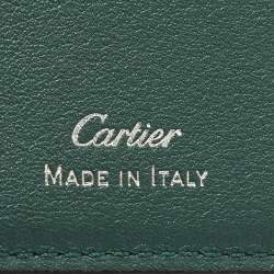 Pre Owned Cartier Must de Cartier Green Leather Card Holder