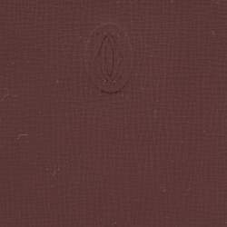 Pre Owned Cartier Must de Cartier Burgundy Leather Card Case with Leather Key Ring