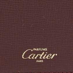 Pre Owned Cartier Must de Cartier Burgundy Leather Card Case with Leather Key Ring