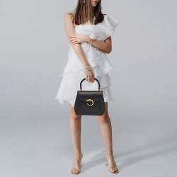 Pre Owned حقيبة كتف كارتتييه بانثر جلد أسود بيد علوية