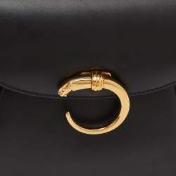 Pre Owned حقيبة كتف كارتتييه بانثر جلد أسود بيد علوية