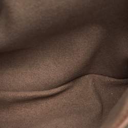 Pre Owned حقيبة كتف كارتييه كلاسيكية سلسلة جلد بيج وبراءات الاختراع وثعبان كارتييه النسائية