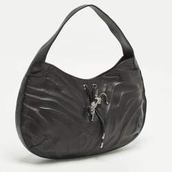 Pre Owned حقيبة هوبو كارتييه بانثير دو كارتييه جلد أسود