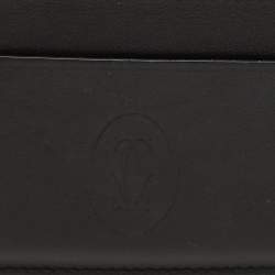 Pre Owned Cartier Must de Cartier Black Leather Card Holder