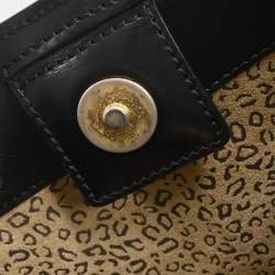 Pre Owned Cartier Black Leather Panthere Tote Handbag