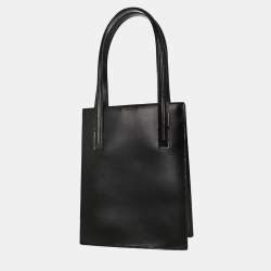 Pre Owned Cartier Black Leather Panthere Tote Handbag