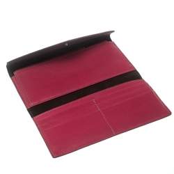 Pre Owned Cartier Pink Leather Les Must Envelope Trifold Wallet