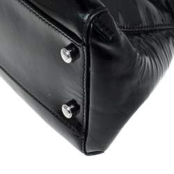 Pre Owned Cartier Black Patent Leather Small Marcello De Cartier Bag