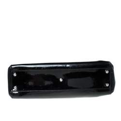 Pre Owned Cartier Black Patent Leather Small Marcello De Cartier Bag