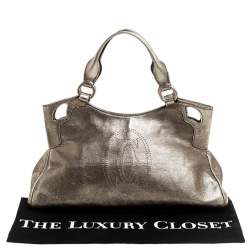 Pre Owned Cartier Gold Leather Small Marcello De Cartier Bag