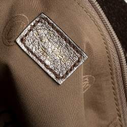 Pre Owned Cartier Gold Leather Small Marcello De Cartier Bag