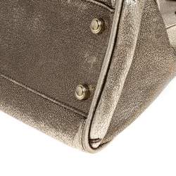 Pre Owned Cartier Gold Leather Small Marcello De Cartier Bag