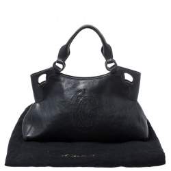 Pre Owned Cartier Black Leather Marcello de Cartier Tote