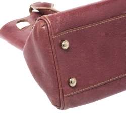 Pre Owned Cartier Red Leather Small Marcello De Cartier Bag