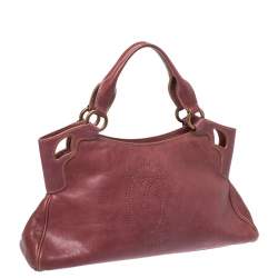 Pre Owned Cartier Red Leather Small Marcello De Cartier Bag