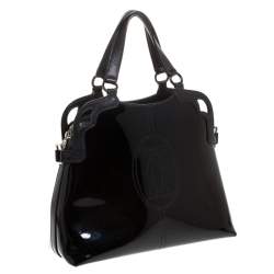 Pre Owned حقيبة كارتييه Marcello de Cartier جلد لامعة سوداء