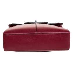 Pre Owned Cartier Red Leather/Patent Leather and Python Classic Feminine Line Chain Bag