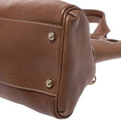 Pre Owned حقيبة كارتييه ماركلو دو كارتييه متوسطة جلد بنية