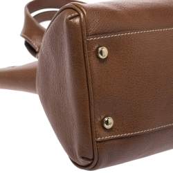 Pre Owned حقيبة كارتييه ماركلو دو كارتييه متوسطة جلد بنية