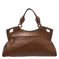 Pre Owned حقيبة كارتييه ماركلو دو كارتييه متوسطة جلد بنية