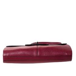 Pre Owned Cartier Red Leather and Python Shoulder Bag