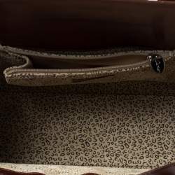 Pre Owned حقيبة كارتييه "بانتير بوكس" جلد لامع بني