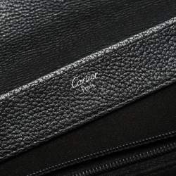 Cartier Black Leather and Python Classic Feminine Line Top Handle Bag