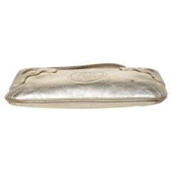 Pre Owned حقيبة كلتش كارتييه "مارسيلو دو كارتييه" بحمالة معصم جلد ذهبي 