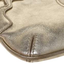 Pre Owned حقيبة كلتش كارتييه "مارسيلو دو كارتييه" بحمالة معصم جلد ذهبي 