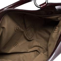 Pre Owned Cartier Red Patent Leather Small Marcello De Cartier Bag