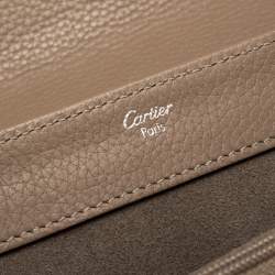 مملوكة مسبقًا Cartier Beige Leather and Python Classic Feminine Line Top Handle Bag