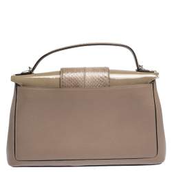 مملوكة مسبقًا Cartier Beige Leather and Python Classic Feminine Line Top Handle Bag
