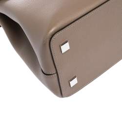 مملوكة مسبقًا Cartier Beige Leather and Python Classic Feminine Line Top Handle Bag