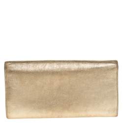 مملوكة مسبقًا Cartier Gold Leather Marcello de Cartier Flap Wallet