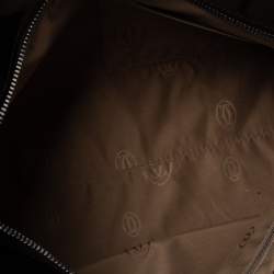 Pre Owned حقيبة كارتييه مارسلو دو كارتييه صغيرة جلد لامعة سوداء