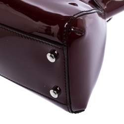 Pre Owned Cartier Red Patent Leather Small Marcello De Cartier Bag