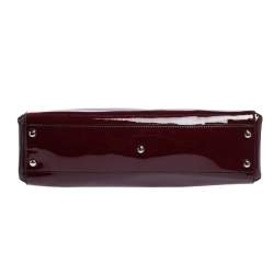 Pre Owned Cartier Red Patent Leather Small Marcello De Cartier Bag