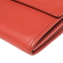 مملوكة مسبقًا Cartier Orange Leather LOVE Continental Wallet