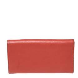 مملوكة مسبقًا Cartier Orange Leather LOVE Continental Wallet