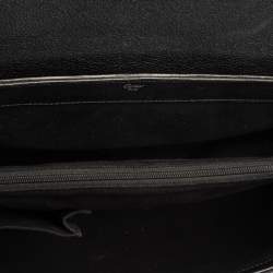 Cartier Black Leather and Python Classic Feminine Line Top Handle Bag