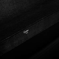 Cartier Black Leather and Python Classic Feminine Line Top Handle Bag