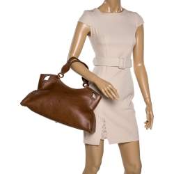 مملوكة مسبقًا حقيبة كارتييه ماركلو دو كارتييه متوسطة جلد لامعة عنابية