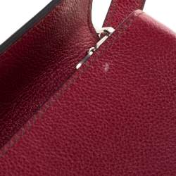 Pre Owned Cartier Red Leather and Python Classic Feminine Line Shoulder Bag