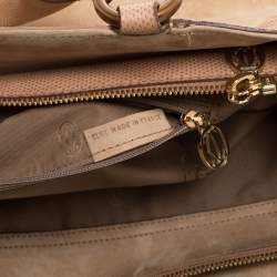 Pre Owned حقيبة كارتييه ماركلو دو كارتييه متوسطة جلد لامعة عنابية